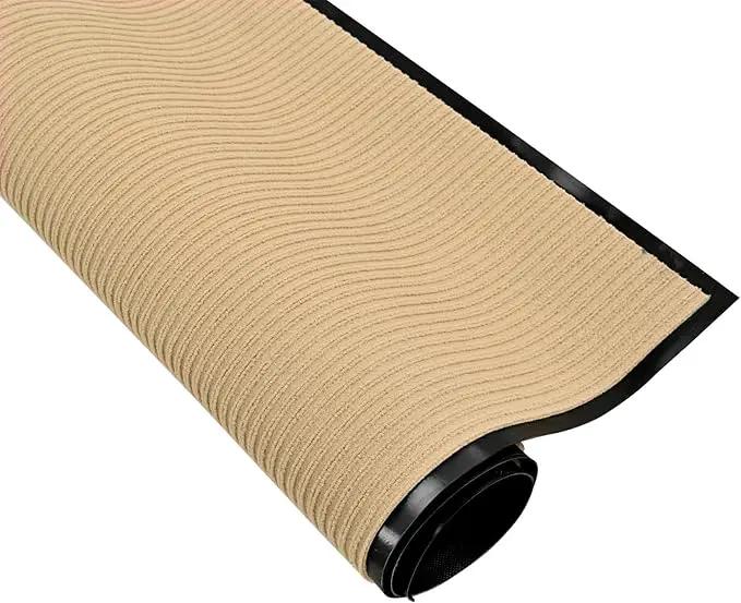 fani Heavy Duty Large Outdoor Indoor Entrance Black Doormat Waterproof Low Profile Entrance Rug Front Door Mat Patio Anti-Skid Rubber Back, 48x72 inch (Beige) by GreenHaven Gardens