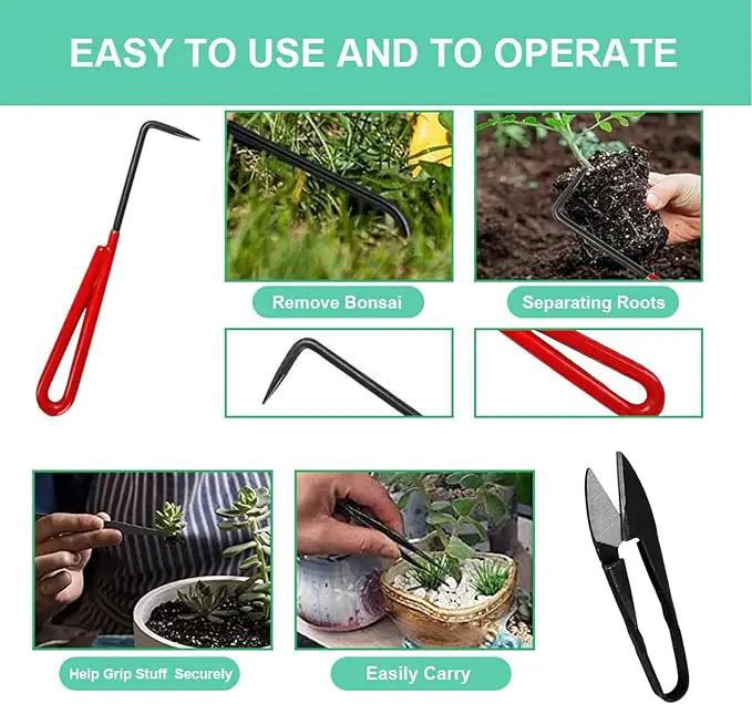 Voilamart 12 Pcs Gardening Bonsai Tool Sets Carbon Steel Garden Plant Trimming Kit Scissor Cutter Shear Heavy Duty Nylon Case Outdoor Entrenching Tools by GreenHaven Gardens