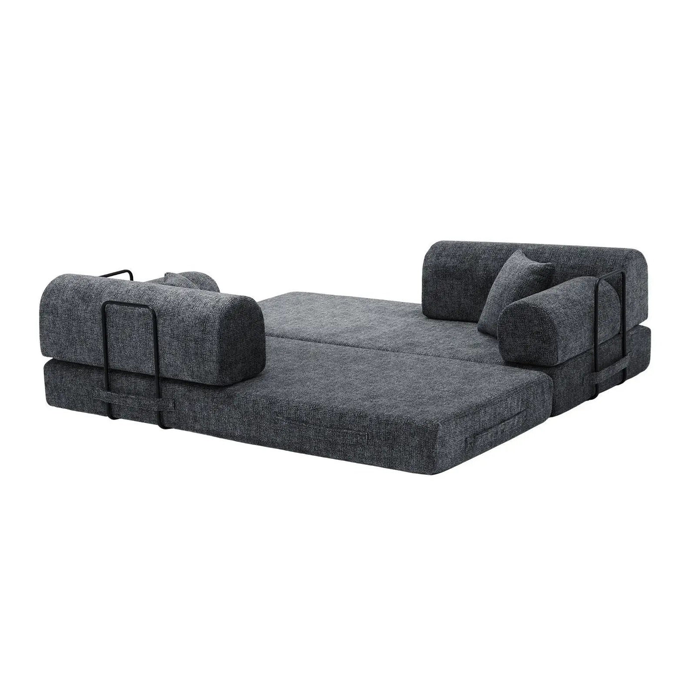 Modern 2 Tone Fabric Convertible Sleeper Sofa Bed by HouseOfZazla