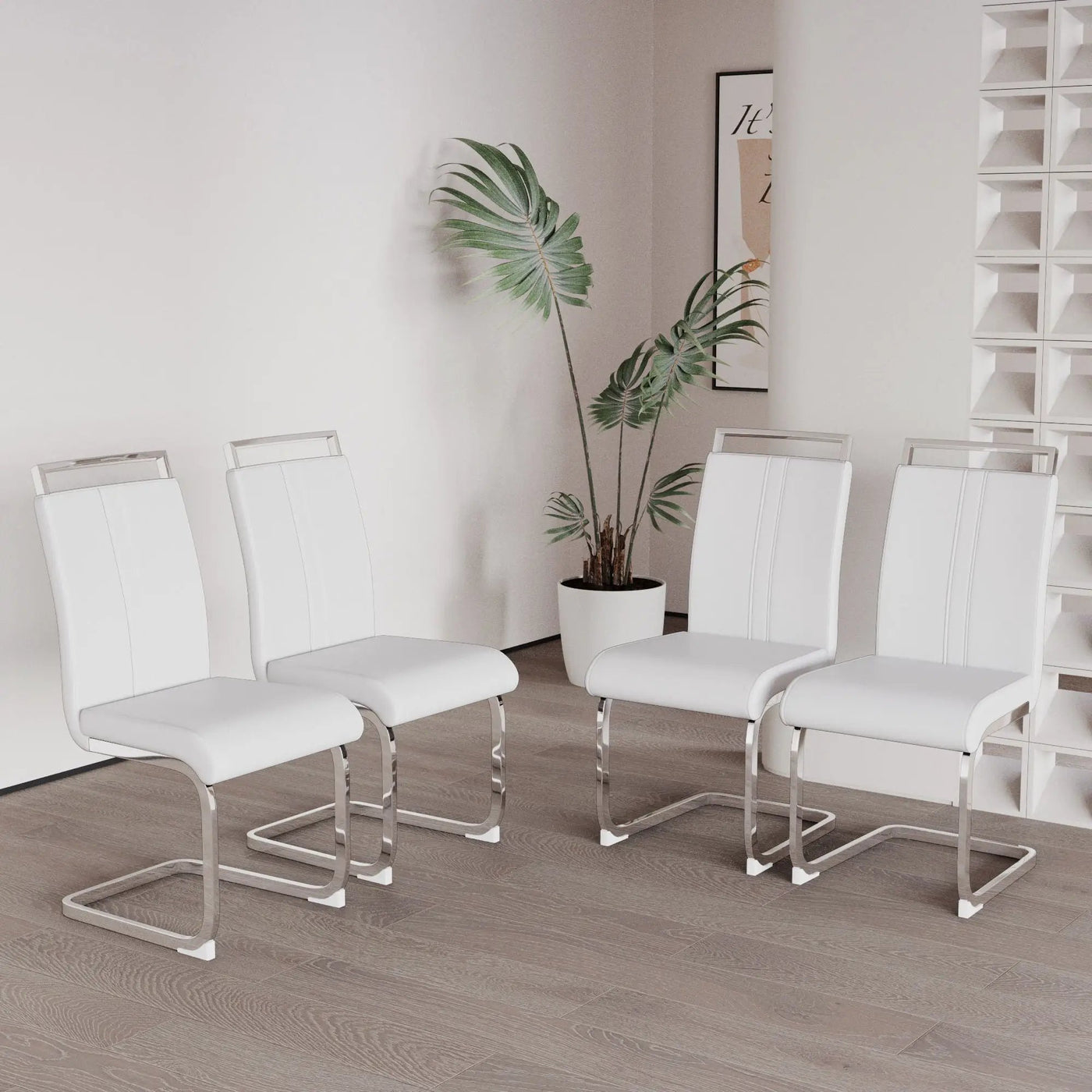 Modern Dining Chairs With Padded Seat, High Back by HouseOfZazla