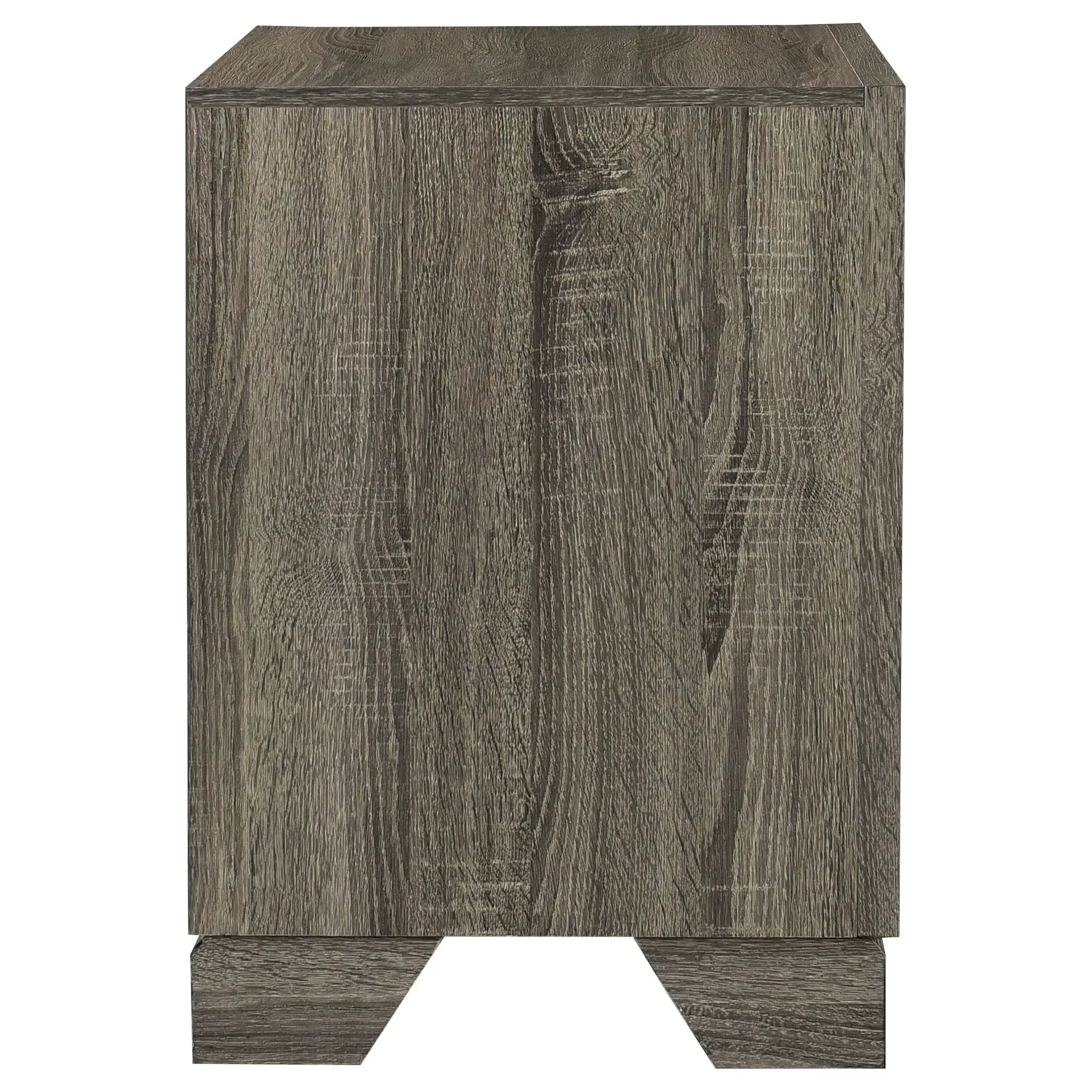 Funston - 2 Drawer Nightstand - Brown Oak