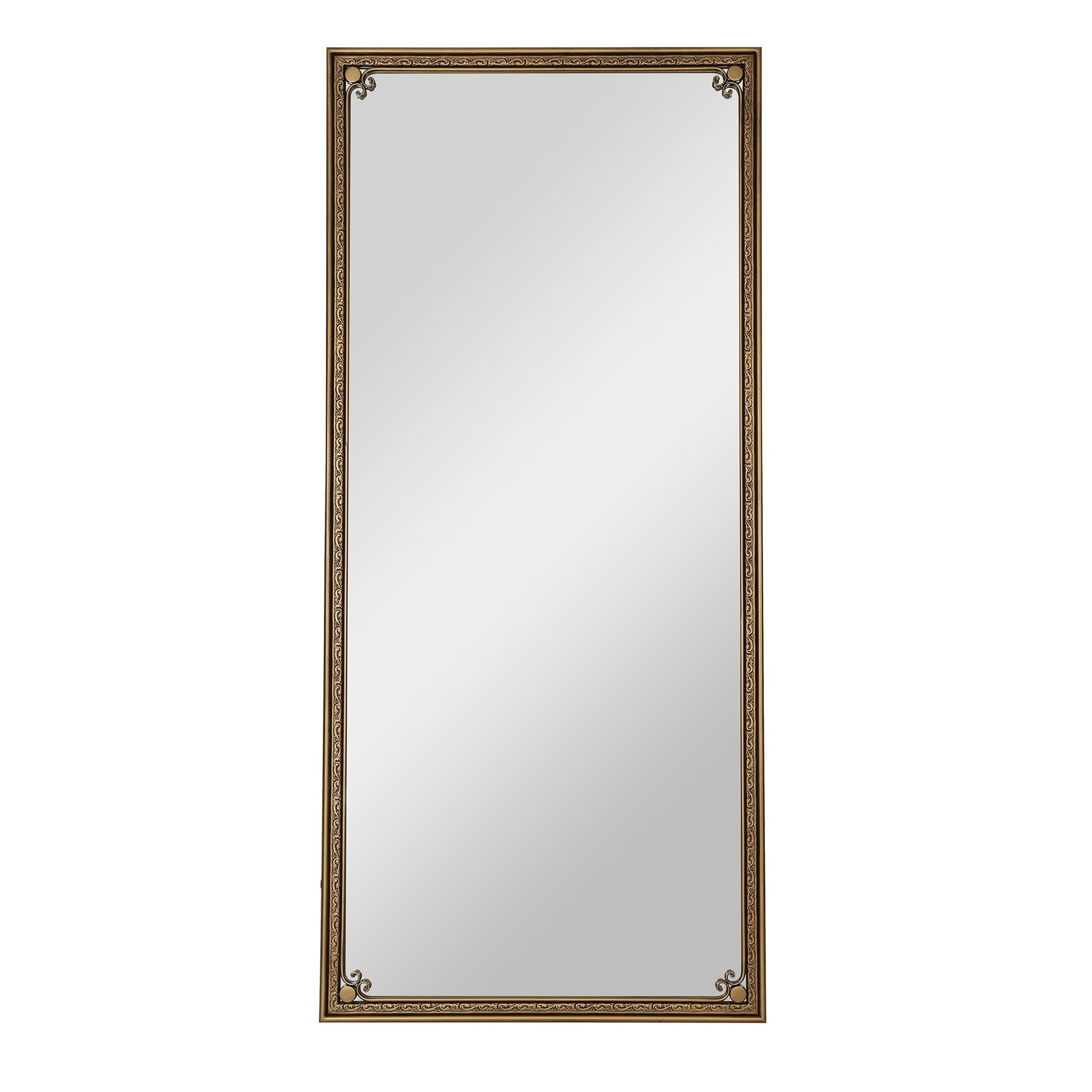 Full Length Mirror With Stand, Floor Standing Dressing - Antique Gold by HouseOfZazla