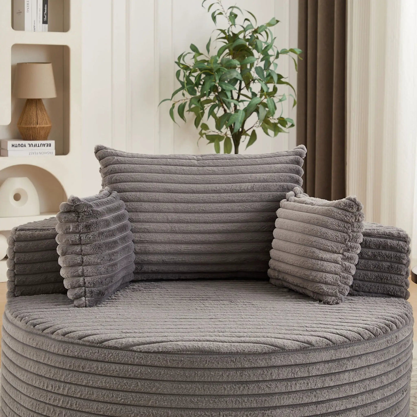 Modern Single Sofa With Backrest Pillow For Living Room by HouseOfZazla
