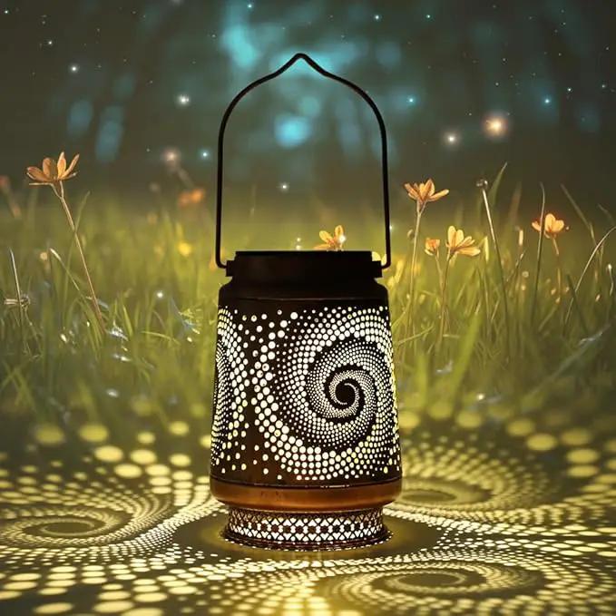 Spiral Lamp Gifts for Mom/Grandma/Women/Sister Solar Light Gifts Mother Day Gift Solar Lanterns Outdoor Waterproof Lights LED Jar Hanging Lamps Decor for Garden Yard Patio by GreenHaven Gardens