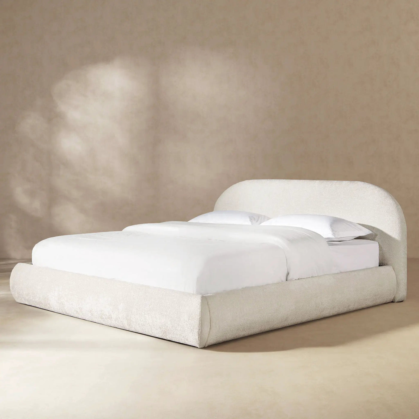 Archie Puffy Grounded - Upholstered Platform Bed by HouseOfZazla