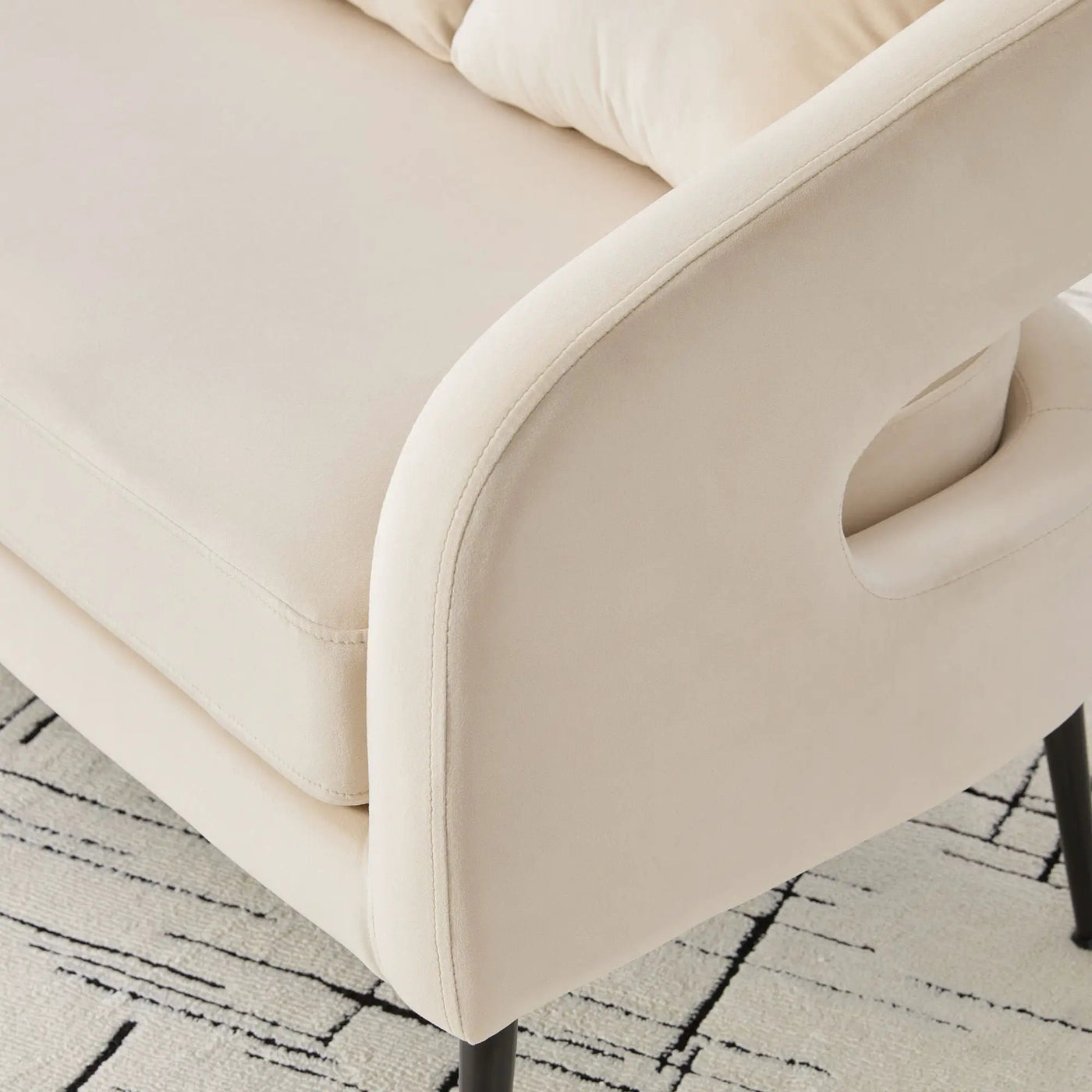 Open Back Loveseat Settee With 3 Pillows by HouseOfZazla