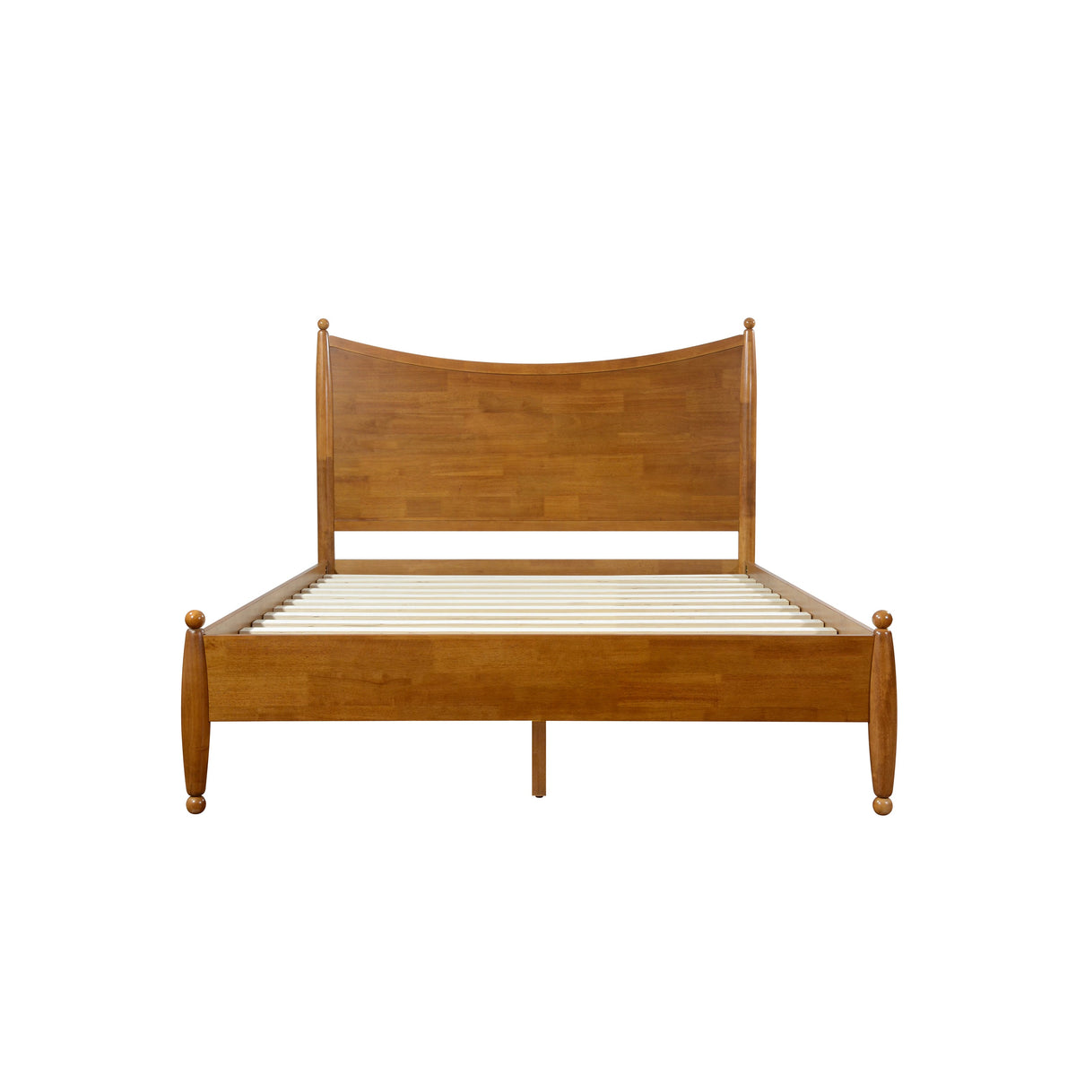 Classic Transitional Queen Size Solid Wood Platform Bed Frame, photo 3 of 10