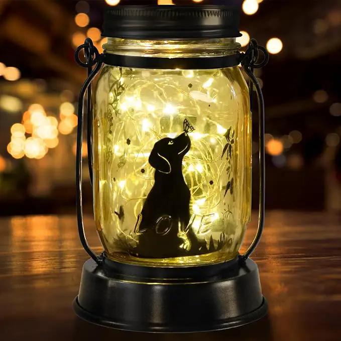 Dog Solar Lanterns Dog Lover Gifts for Women Men Dog Lovers Gifts Hanging Dog Lanterns with Stake for Yard Lawn Garden Decor Waterproof Dog Lights by GreenHaven Gardens