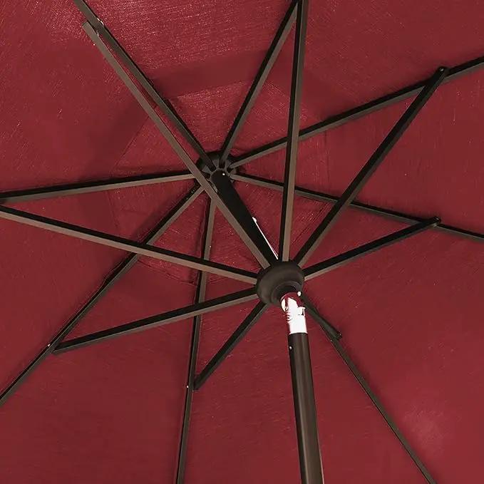 EliteShade USA 10-Year-Non-Fading 9Ft Market Umbrella Patio Umbrella Outdoor Table Umbrella with Ventilation, Burgundy by GreenHaven Gardens
