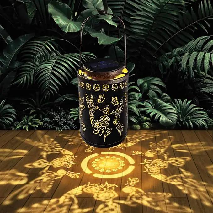 Solar Lanterns Outdoor Waterproof Hummingbird Garden Decor, Hanging Metal Lights for Yard, Patio, Fence, Porch, Pathway Decoration, Ideal Gift for Women, Mom, Grandma by GreenHaven Gardens