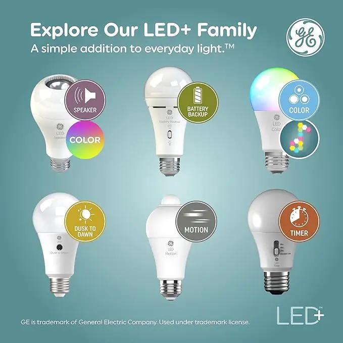 GE LED+ Motion LED Light Bulbs, PAR38 Outdoor Security Floodlights, 15W, Warm White (3 Pack) by GreenHaven Gardens