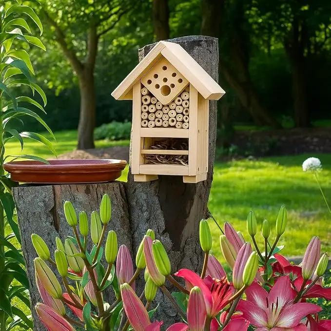 2 PK Premium Bug Hotel Kit Cedar Wood Insect Hotel - DIY Insect House Kit to Build - Backyard Bee House, Nesting Habitat Shelters, Garden Shelter for Bees, Butterflies, Bugs,Heavy Duty Thickness by GreenHaven Gardens