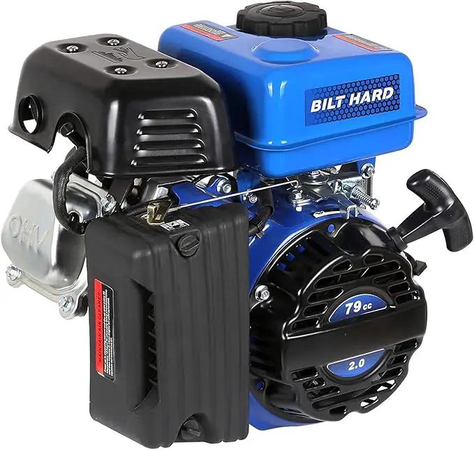 BILT HARD Gas Engine 79cc 2 HP, Gas Motor for Log Splitter, Pressure Washer and Water Pump, EPA & CARB Certified, 4 Stroke OHV Horizontal Shaft with Recoil Start by GreenHaven Gardens