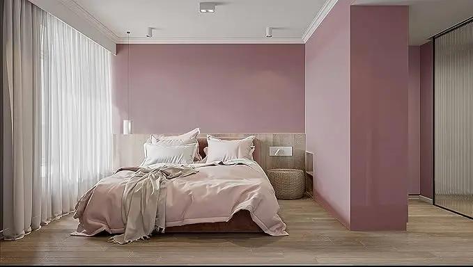 Dimoon 78.7''x17.7'' Pink Peel and Stick Wallpaper Contact Paper Modern Self Adhesive Wall Paper Removable Renter Friendly Textured Solid Color Shelf Cabinet Vinyl Roll (78.7''x17.7'',Grey Pink) by GreenHaven Gardens