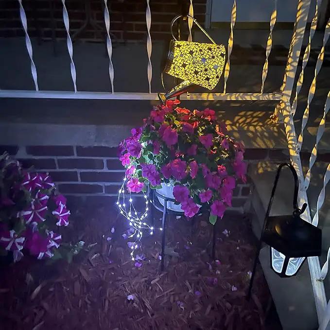Solar Watering Can Lights, Large Retro Metal Hanging Solar Lights Outdoor Waterproof, Gardening Gifts for Mom Grandma Women Birthday, Garden Decor Yard Light Outside for Porch Landscape Patio by GreenHaven Gardens