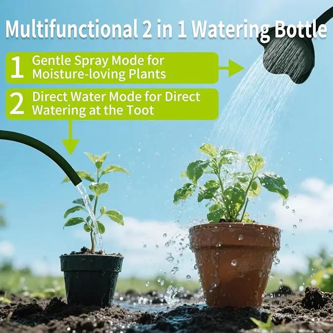 Squeeze Bottles for Plants, 22oz Small Watering Can for Succulent, Muti-Function Squirt Bottle for Seedling Watering, Wash, Tattoo, Dark Green by GreenHaven Gardens
