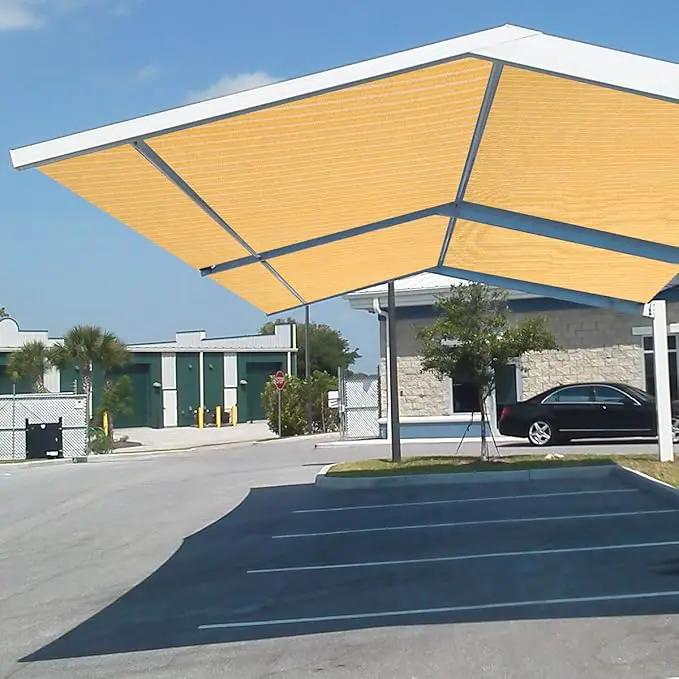 Eden's Decor Straight Flat-Edged Sun Shade Sail Rectangular 10' x 21' Wheat UV-Blocking Outdoor Canopy Fabric Cloth Awning for Pergola Patio Garden Backyard Custom Size by GreenHaven Gardens