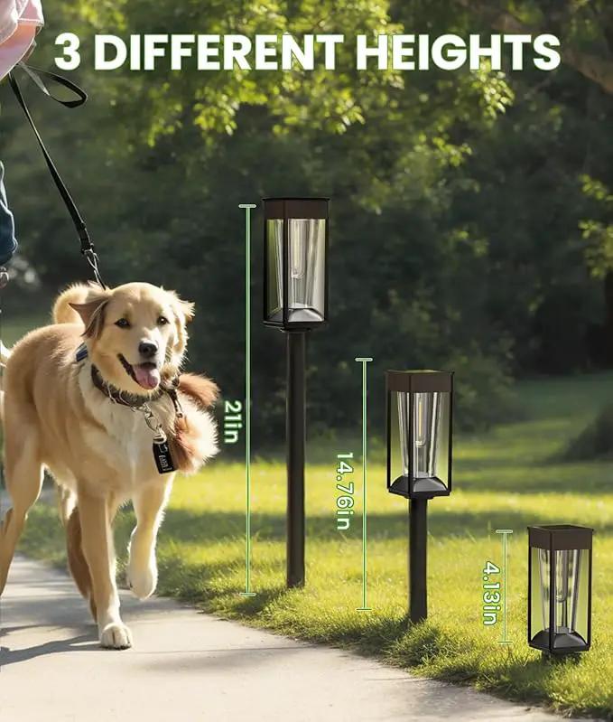 Bright Solar Lights Outdoor 6 Pack, 2-in-1 Warm&Cool Solar Pathway Lights Waterproof IP65, Auto On/Off, Long Lasting Outdoor Light for Yard, Patio, Garden, Outside Landscape Lighting by GreenHaven Gardens