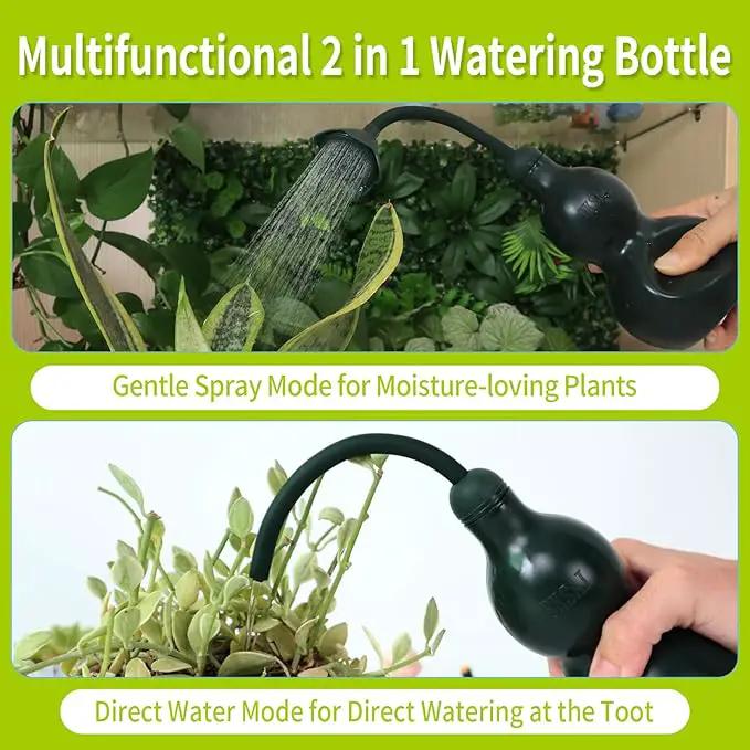 Squeeze Bottles for Plants, 11oz Small Watering Can for Succulent, Muti-Function Squirt Bottle for Seedling Watering, Wash, Tattoo, Dark Green by GreenHaven Gardens