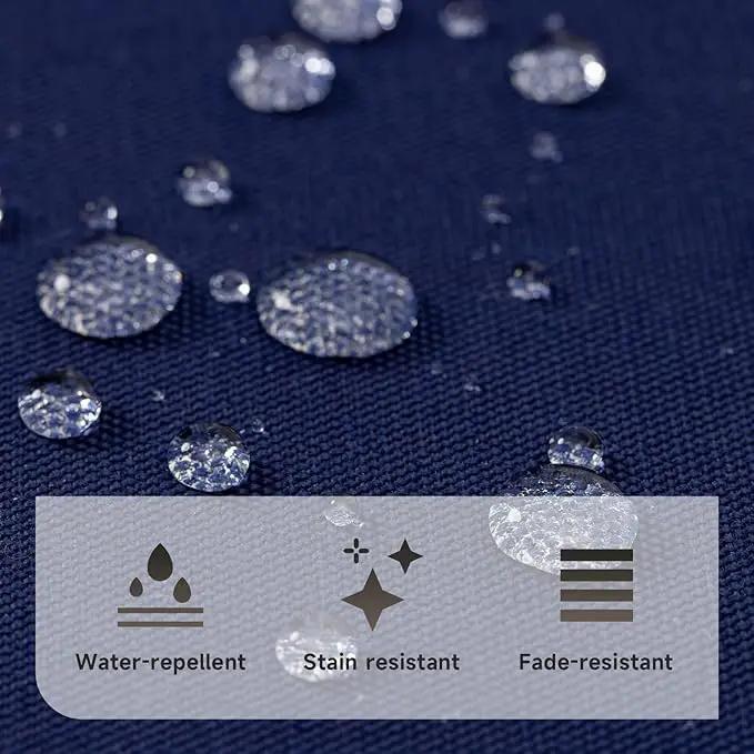 PNP FKJP 2 Pack Outdoor Chair Cushion 20" X 20" X 4", Waterproof Outdoor Seat Cushions with Non-Skid Ties, Navy (Cushion + Cover) by GreenHaven Gardens