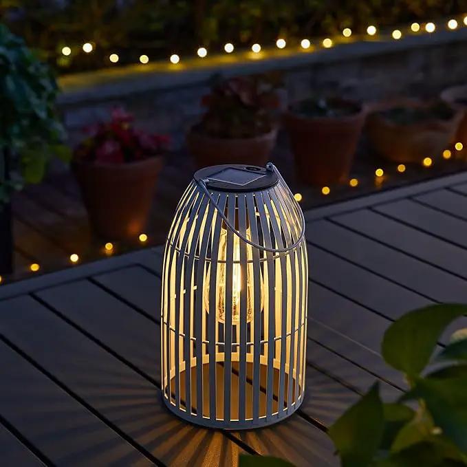 Solar Lantern Outdoor Waterproof Hanging Metal Birdcage Shaped Solar Powered Lantern Decorative Solar Light for Garden / Yard / Patio / Porch by GreenHaven Gardens