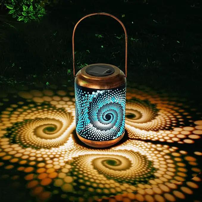 Solar Lanterns Outdoor Hanging Lantern Metal Waterproof LED Lantern with Solar Powered Garden Patio Decorations Decor Lantern with Handle Christmas Gift Idea by GreenHaven Gardens