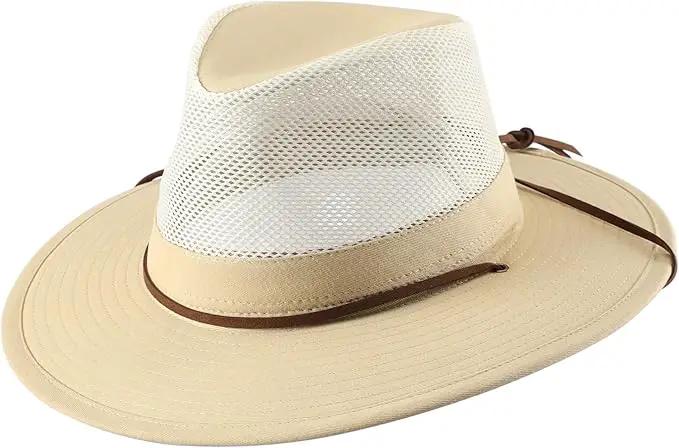 Home Prefer Cotton Summer Fedora Hat Wide Brim Sun Hats for Men Women UPF 50+ Sun Protection Cap for Fishing Hiking by GreenHaven Gardens