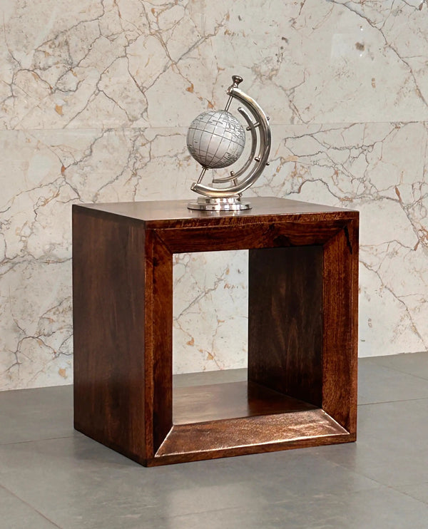 Solid Wood Solis California Side Table, Open Storage
