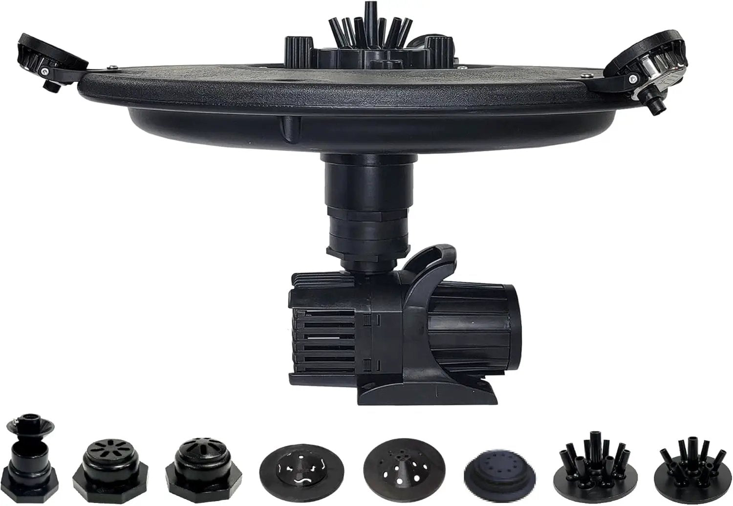 HALF OFF PONDS Floating Fountain – 3/4 HP Pond Aerator, 100' Cord – 8,000 GPH Water Pump – 11 Spray Patterns - White LED Lights - for Ponds, Lakes & Water Gardens by GreenHaven Gardens