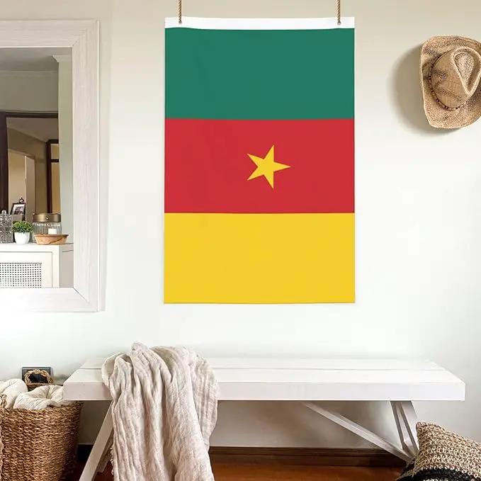Cameroon Cameroonian Flag Garden Yard House 2x3 ft Flags Double Sided Print Banner Indoor Outdoor Party Home Decorations for Boat Dorm House Balcony by GreenHaven Gardens