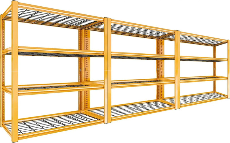 REIBII 40" W Garage Shelving 2240 LBS Storage Shelves Adjustable Heavy Duty Shelving 4 Tier Metal Shelves for Storage 59.5"H Metal Shelf for Pantry Basement Warehouse 40"W × 19.5"D × 59.5"H, 3 Pack by GreenHaven Gardens