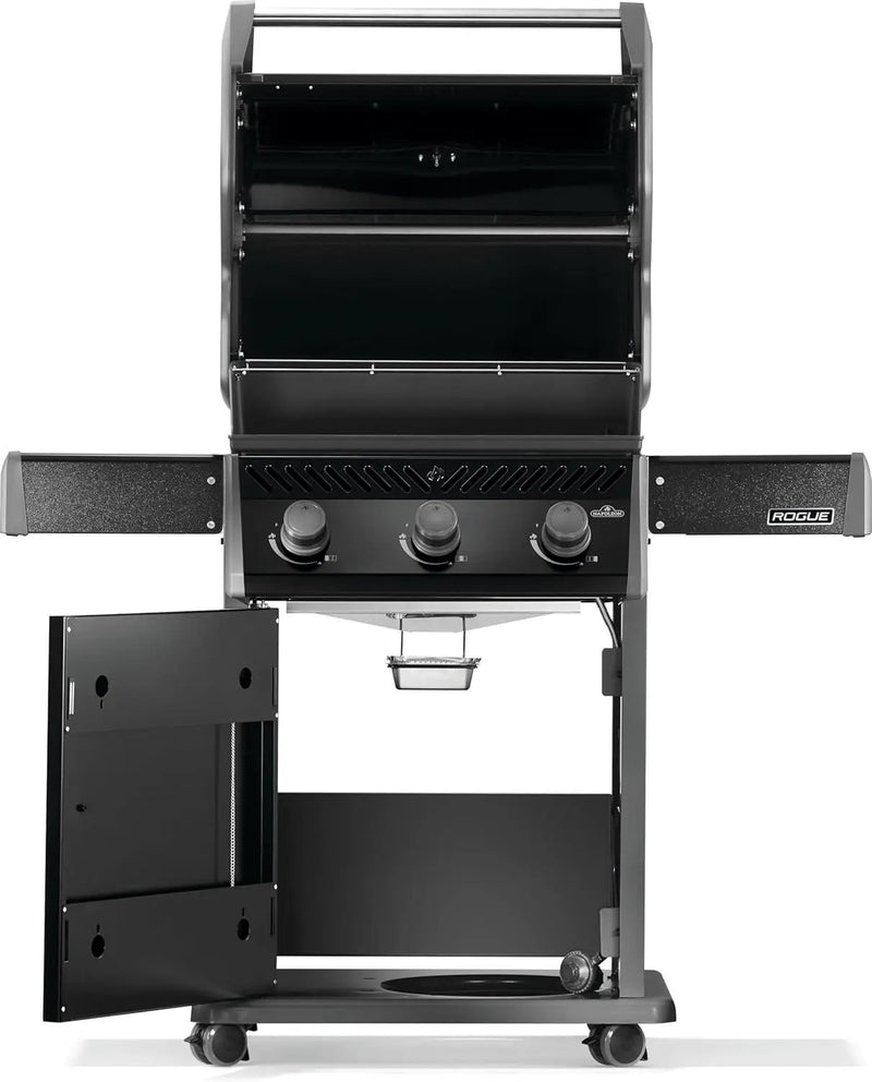 Napoleon Rogue 425 Propane Gas Grill, Black, Durable 3-Burner BBQ by GreenHaven Gardens