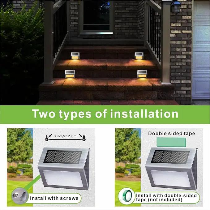 XLUX Solar Lights for Steps Decks Pathway Yard Stairs Fences, LED lamp, Outdoor Waterproof,Warm Light,12 Pack by GreenHaven Gardens
