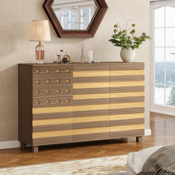 55-Inch Hand-Carved Buffet Sideboard Cabinet