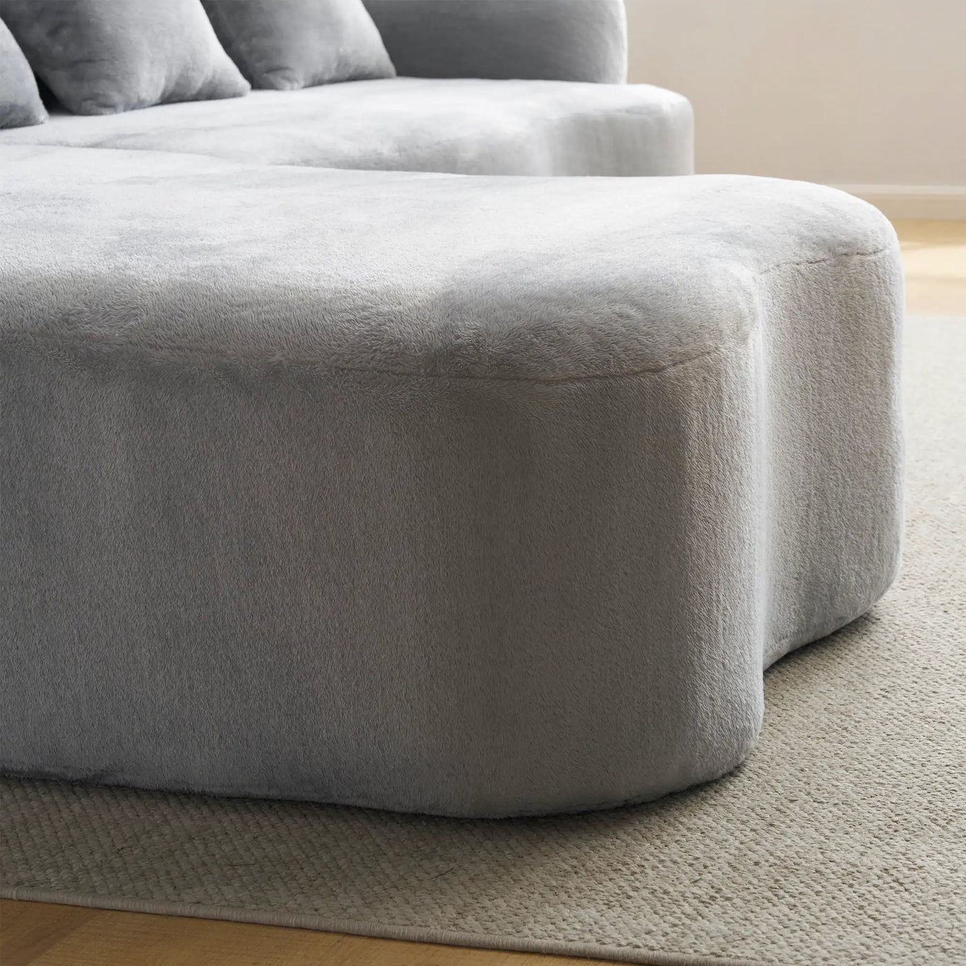 Modular L-Shape Sectional Sofa With Curved Chaise by HouseOfZazla