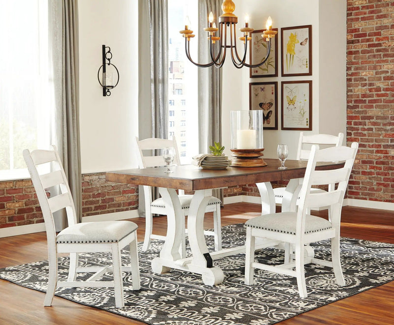 Valebeck - Dining UPH Side Chair (Set of 2) - Beige / White by Unique Piece Furniture