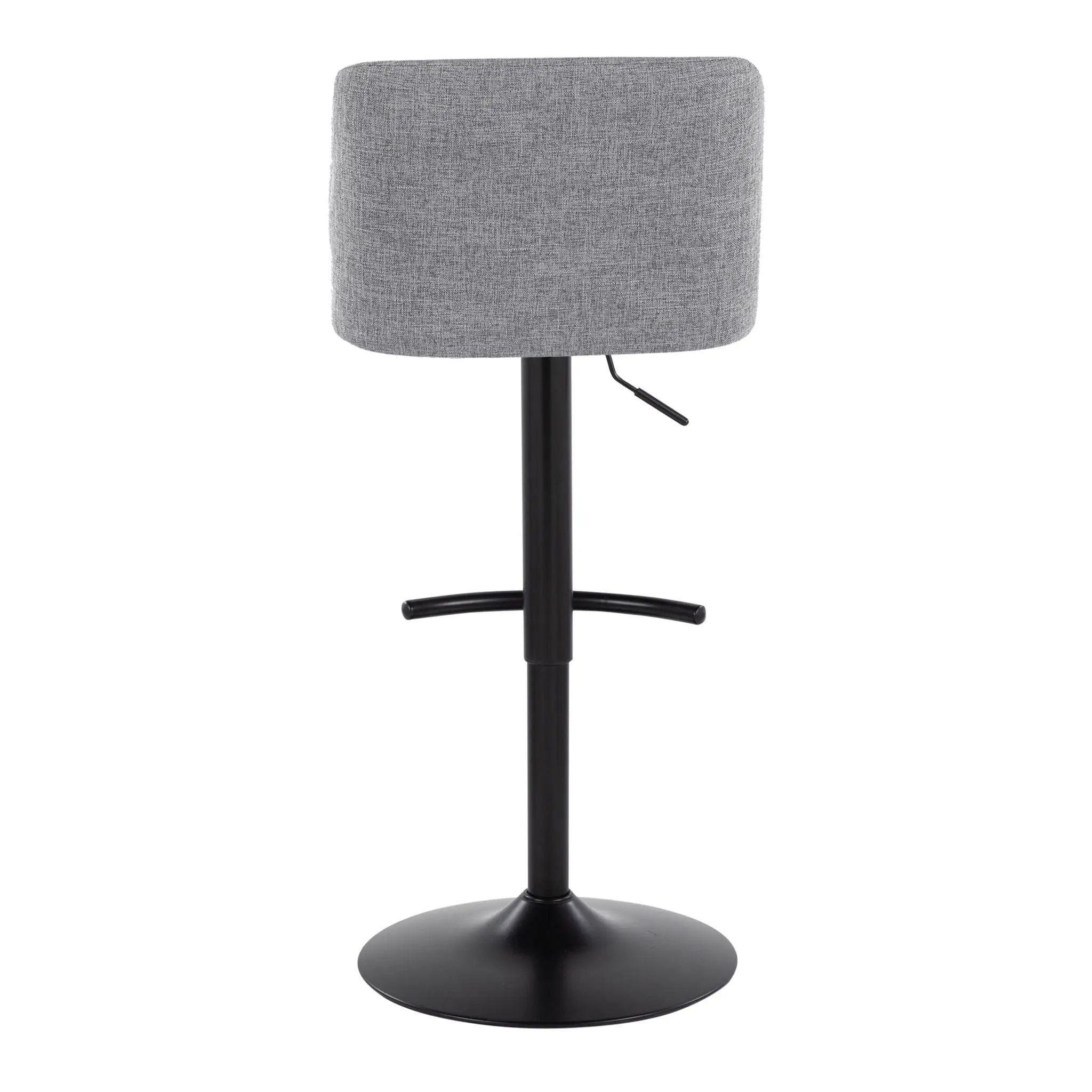 Toriano - Contemporary Adjustable Bar Stool With Rounded T Footrest (Set of 2) by Unique Piece Furniture