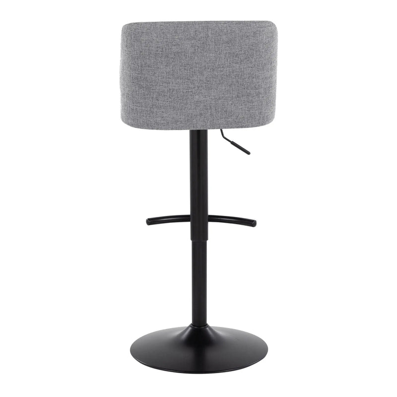 Toriano - Contemporary Adjustable Bar Stool With Rounded T Footrest (Set of 2) by Unique Piece Furniture
