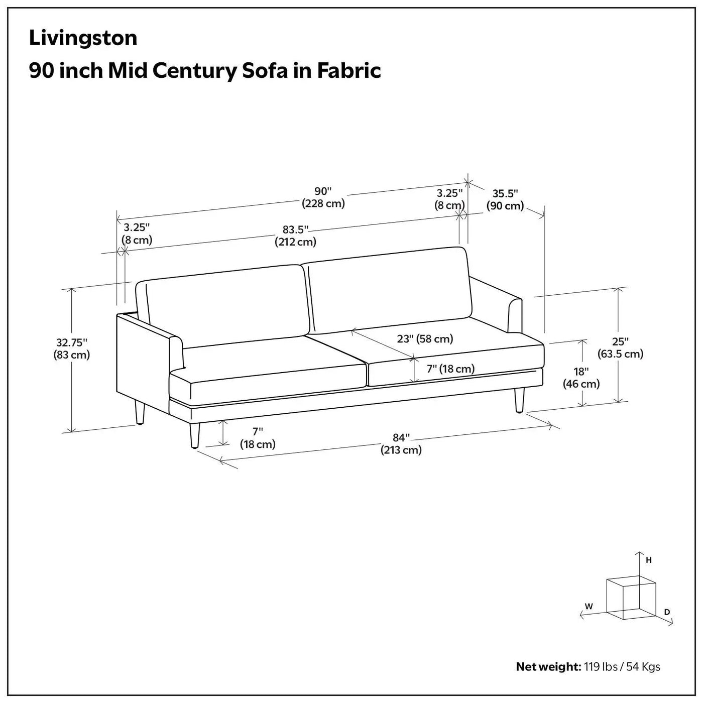 Livingston - Upholstered Sofa by Unique Piece Furniture