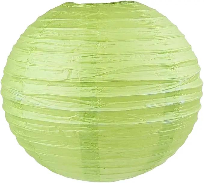 WYZworks - Round Paper Lanterns 10 Pack (Green Grape, 8") - Hanging Paper Lanterns Lamp for Wedding, Birthday, Party and Home Decorations with 8", 10", 12", 16" Option by GreenHaven Gardens