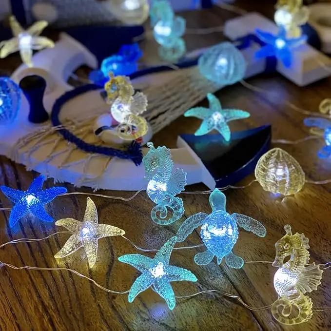 JASHIKA Solar Power Outdoor Coastal String Lights Garden Fence by GreenHaven Gardens