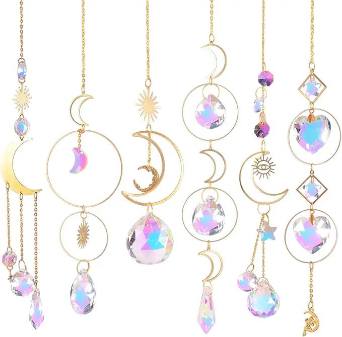 ilclviz Suncatcher Crystal Hanging Sun Catcher Prism with Chain Pendant Ornament Crystal Balls for Window by GreenHaven Gardens
