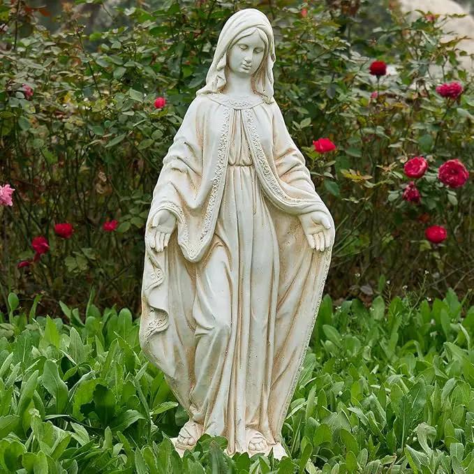 Virgin Mary Statue, Outdoor Garden Religious Decorations, Outdoor Mother Mary Statue, Garden Sculptures & Statues for Home Yard Patio Lawn Deck Hallway by GreenHaven Gardens