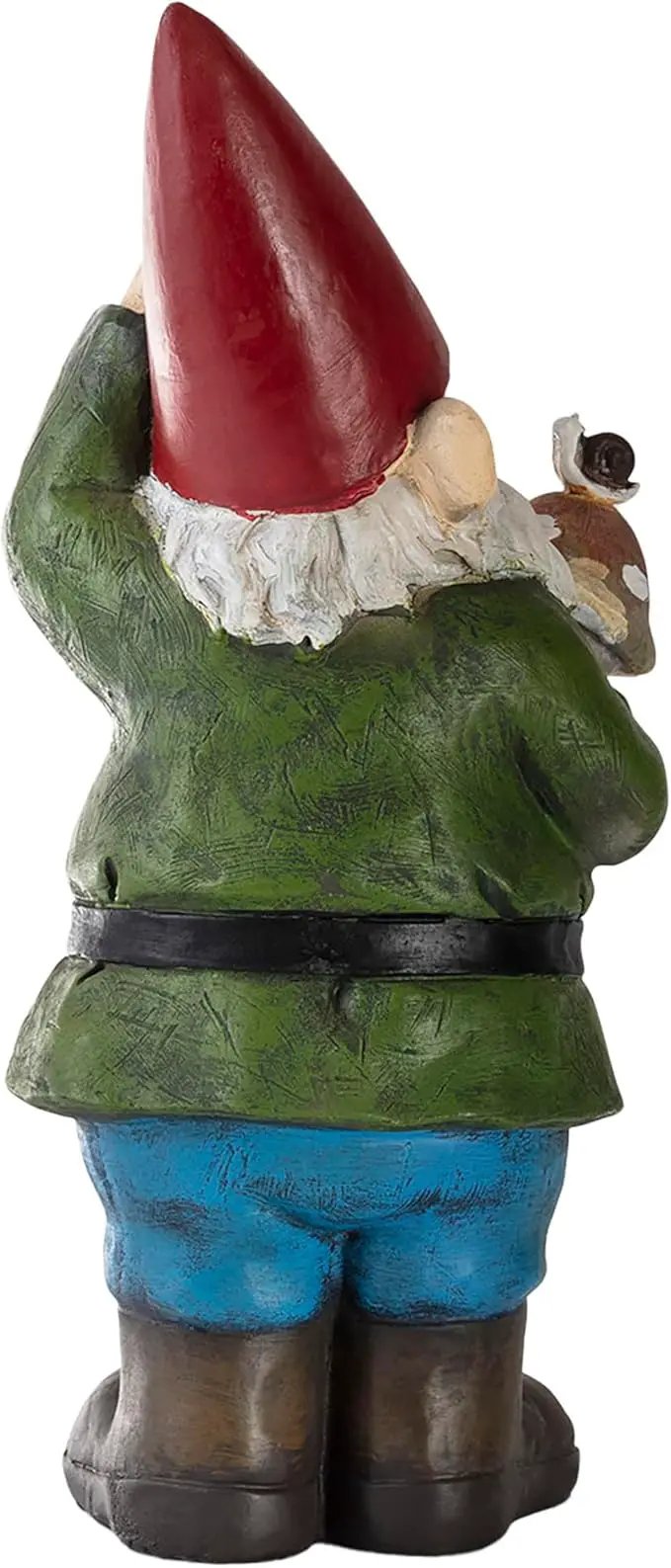 Alpine Corporation 12" Tall Outdoor Garden Gnome with Mushroom Yard Statue Decoration by GreenHaven Gardens