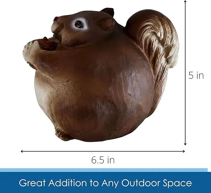 Stocky Squirrel Outdoor Hidden Key Hider and Decorative Patio, Lawn and Garden Statue by GreenHaven Gardens