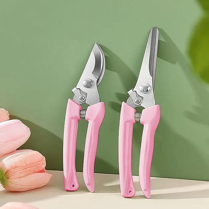 2pcs Garden Flower Shears Pruning Shears 6.9 inches Scissors Lightweight Plant Scissors for Cutting Flowers, Trimming Plants, Bonsai, Fruits Picking by GreenHaven Gardens