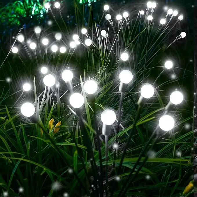 6-Pack Solar Garden Lights, 48 LED Solar Lights Outdoor for Garden Decor, Waterproof Firefly Light Outdoor (Sway by Wind), Swaying Light for Outside Yard Pathway Landscape Decorations (Cool White) by GreenHaven Gardens