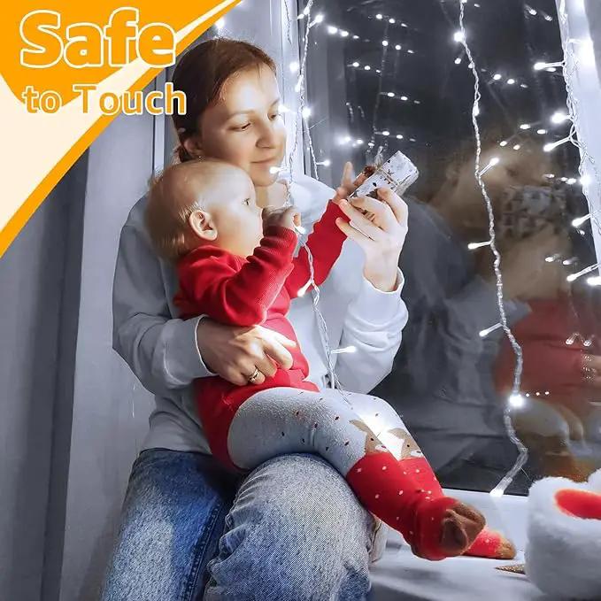 Ollny Christmas Lights Outdoor 400LED 131FT, Cool White Fairy Lights with Remote 3 Timer, Plug in 8 Modes String Lights for Bedroom Indoor Outside House Party Xmas Decorations by GreenHaven Gardens