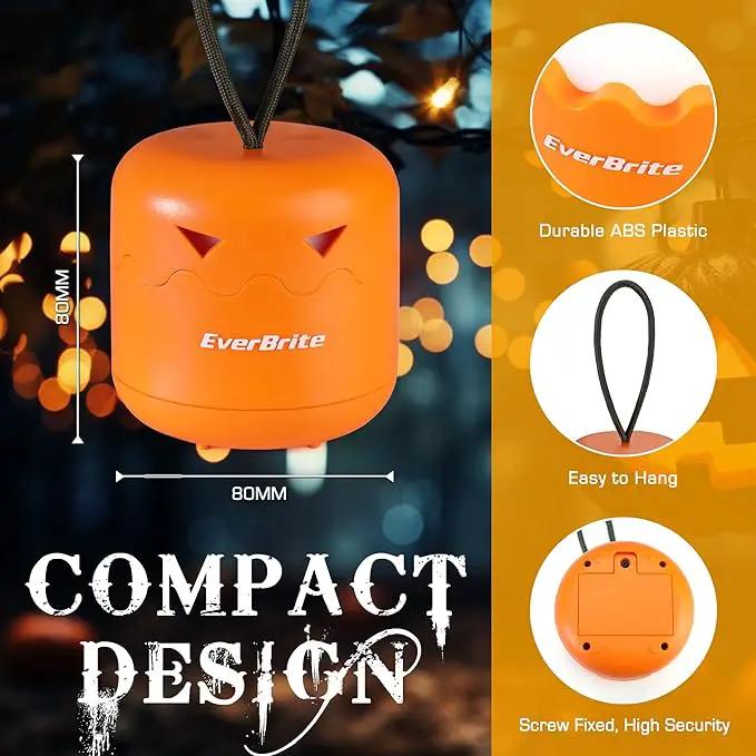 EverBrite 6-Pack Halloween Pumpkin Lantern, Collapsible Jack O Lantern Pumpkins with Lanyard, Halloween Party Favors for Kids, Light up Pumpkin Outdoor for Halloween Party Decoration, Battery Included by GreenHaven Gardens