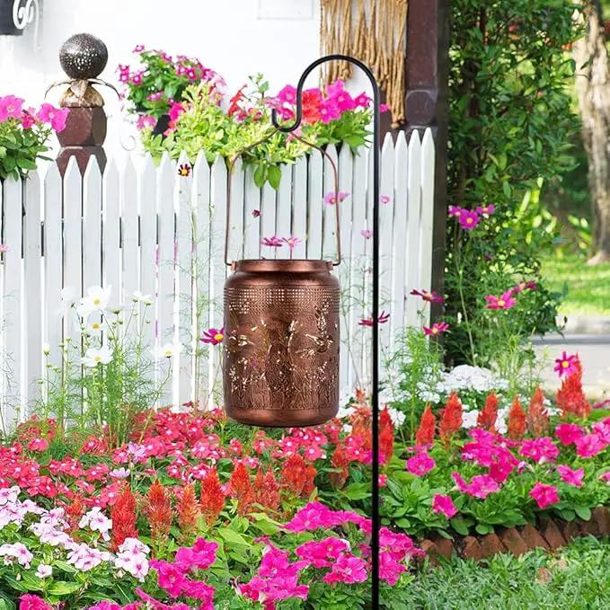 Hummingbird Solar Lanterns Outdoor Waterproof,Metal Garden Decor Hummingbird Gifts Hanging Solar Lanterns Outdoor Lights for Patio, Yard, Poch,Table Birthday Gifts for Women Mom by GreenHaven Gardens